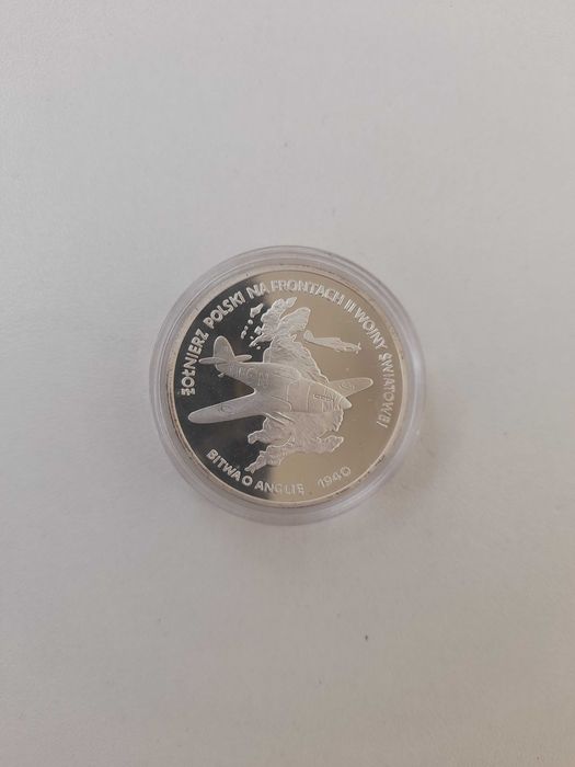 Srebrna moneta 100000 zł Bitwa o Anglie 1991r.