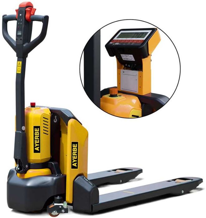 Porta paletes completamente Eléctrico c/ Balança Cap:1500kg