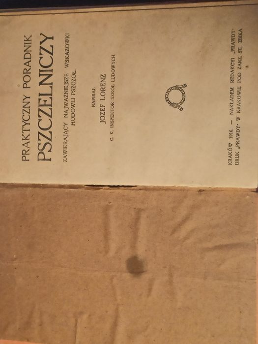 Poradnik pszczelniczy Józef Lorenz 1916
