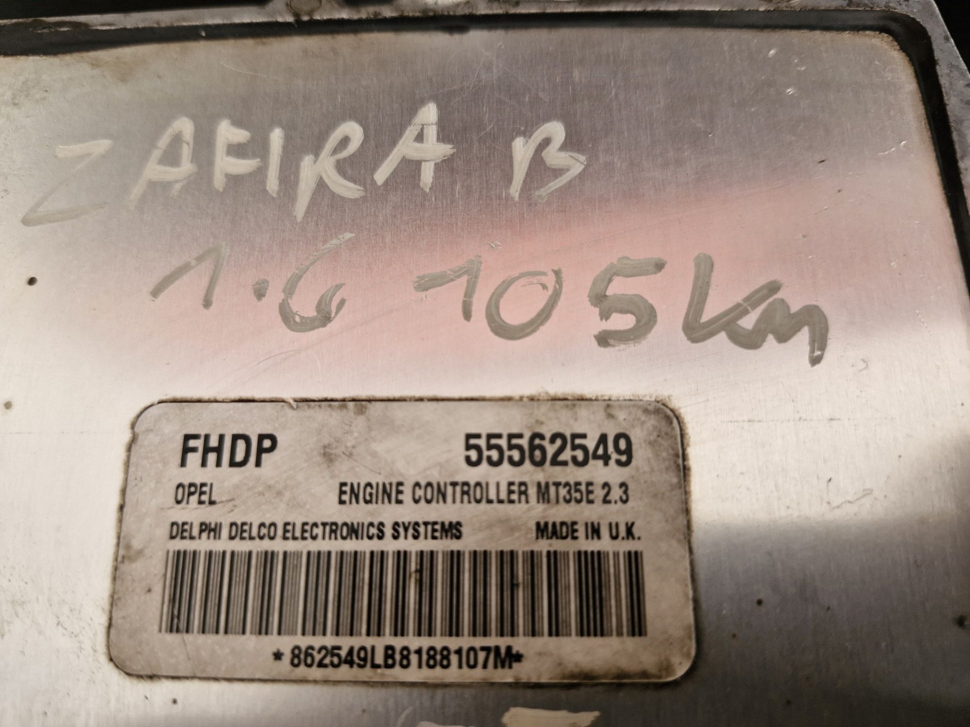 Sterownik silnika 1.6 105 km Astra H Zafira B