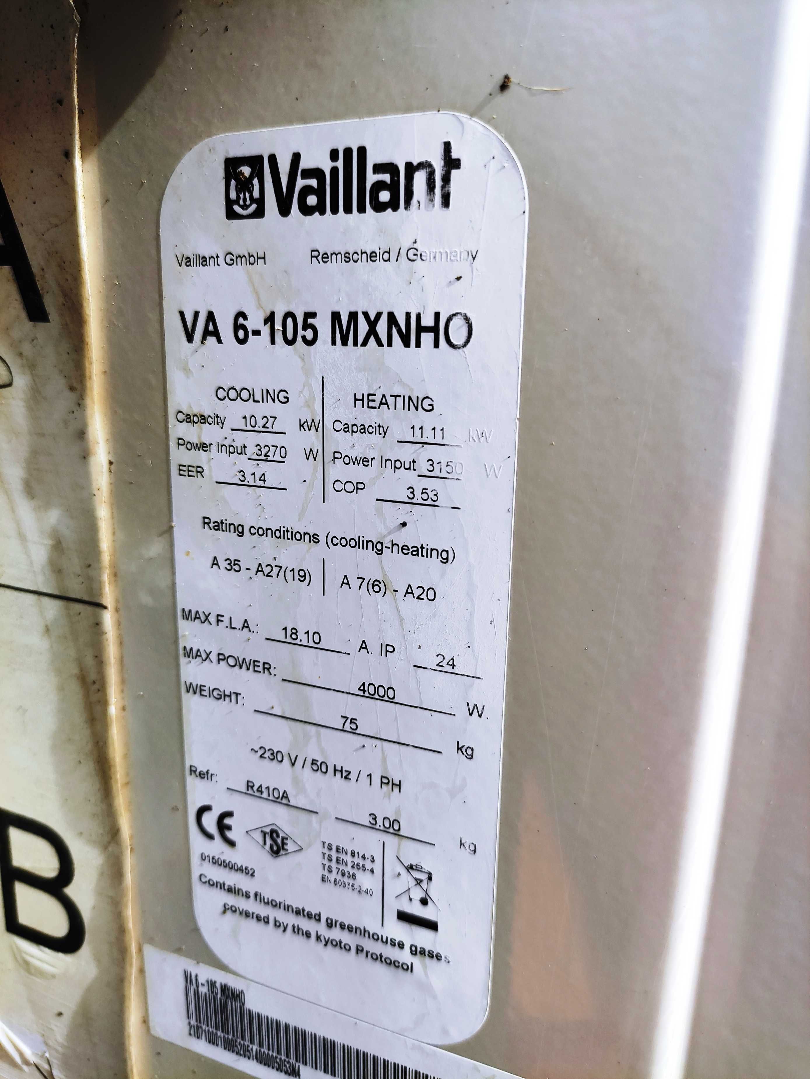 Pompa ciepła powietrze woda VAILLANT split 11 KW sprężarka