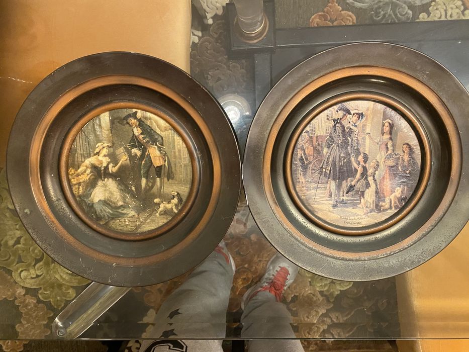 2 pratos antigos ingleses decoracao