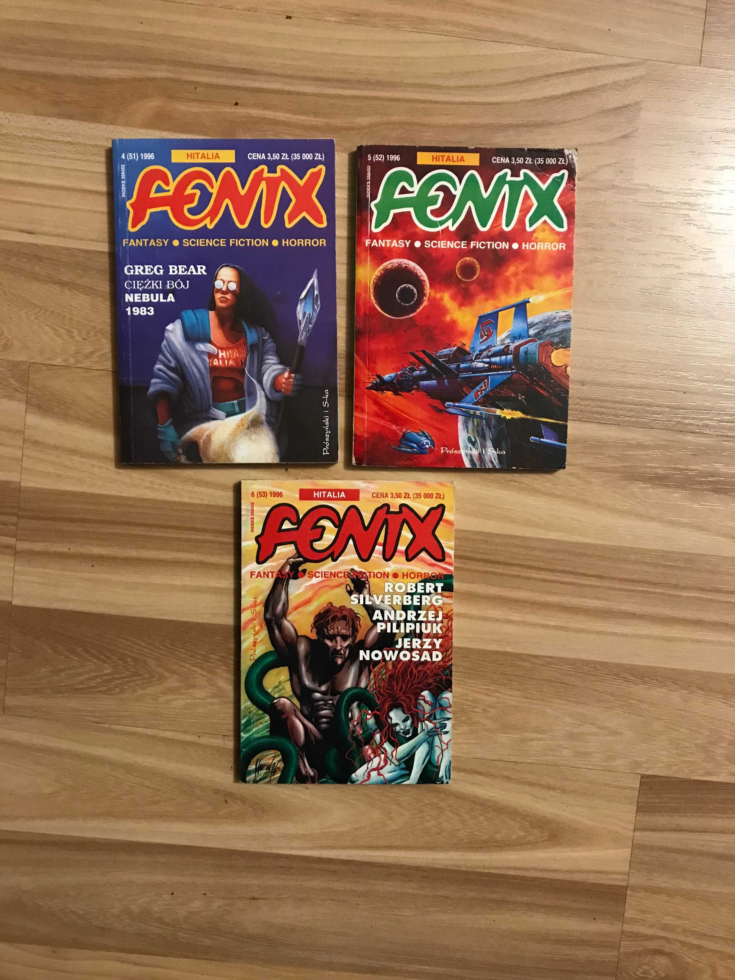 Magazyn Fenix x 3 :  4/1996, 5/1996, 6/1996 Pilipiuk Greg Bear