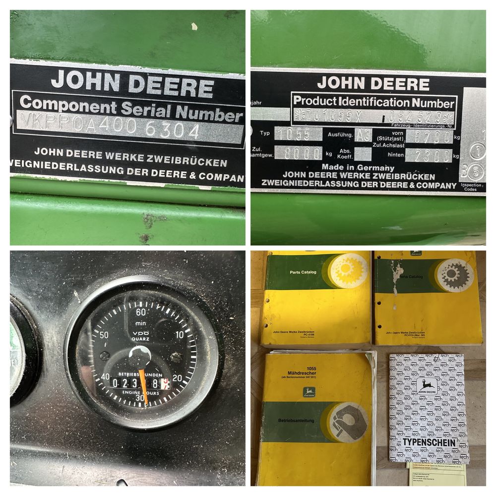 Kombajn John Deere 1055 / 1157 + kosa do rzepaku + kamera z Austrii