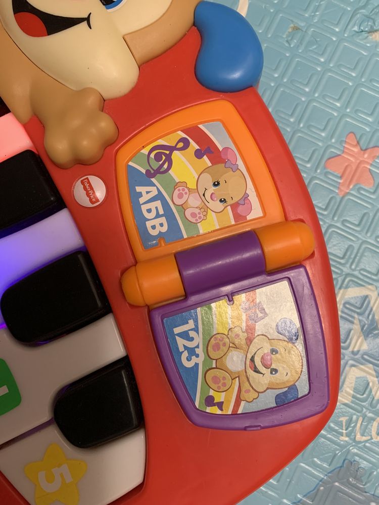 Піаніно пианино, кубіки, пірамідка Fisher price