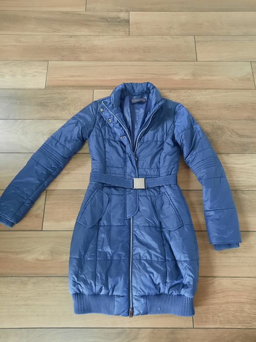 Trussardi Jeans puchowa kurtka damska 100% oryginalna, roz.38, granat