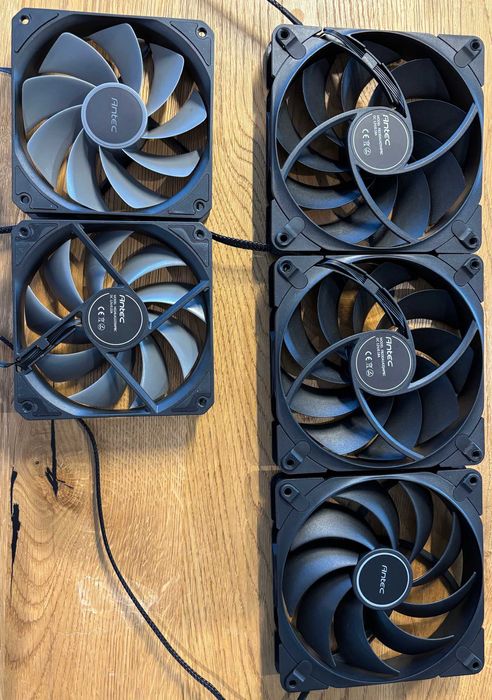 Wentylatory 3x140 2x120 PWM 4pin z obudowy Antec Flux Pro