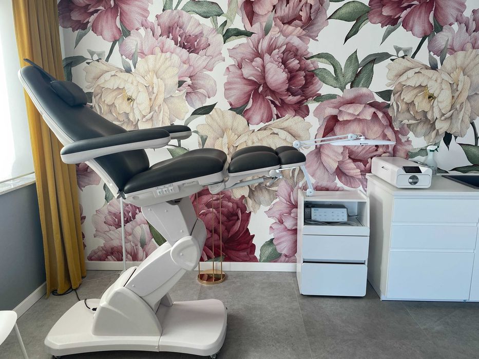 WEELKO® Fotel kosmetyczny podologiczny  elektryczny szary