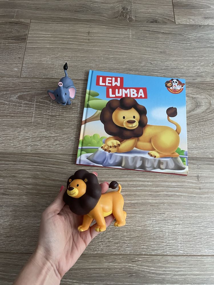 Książka książeczka lew lumba plus figurki jak nowe