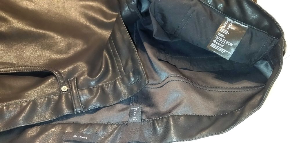 Мужские кожаные джинсы  H&M    - Skinny Fit   (W36)