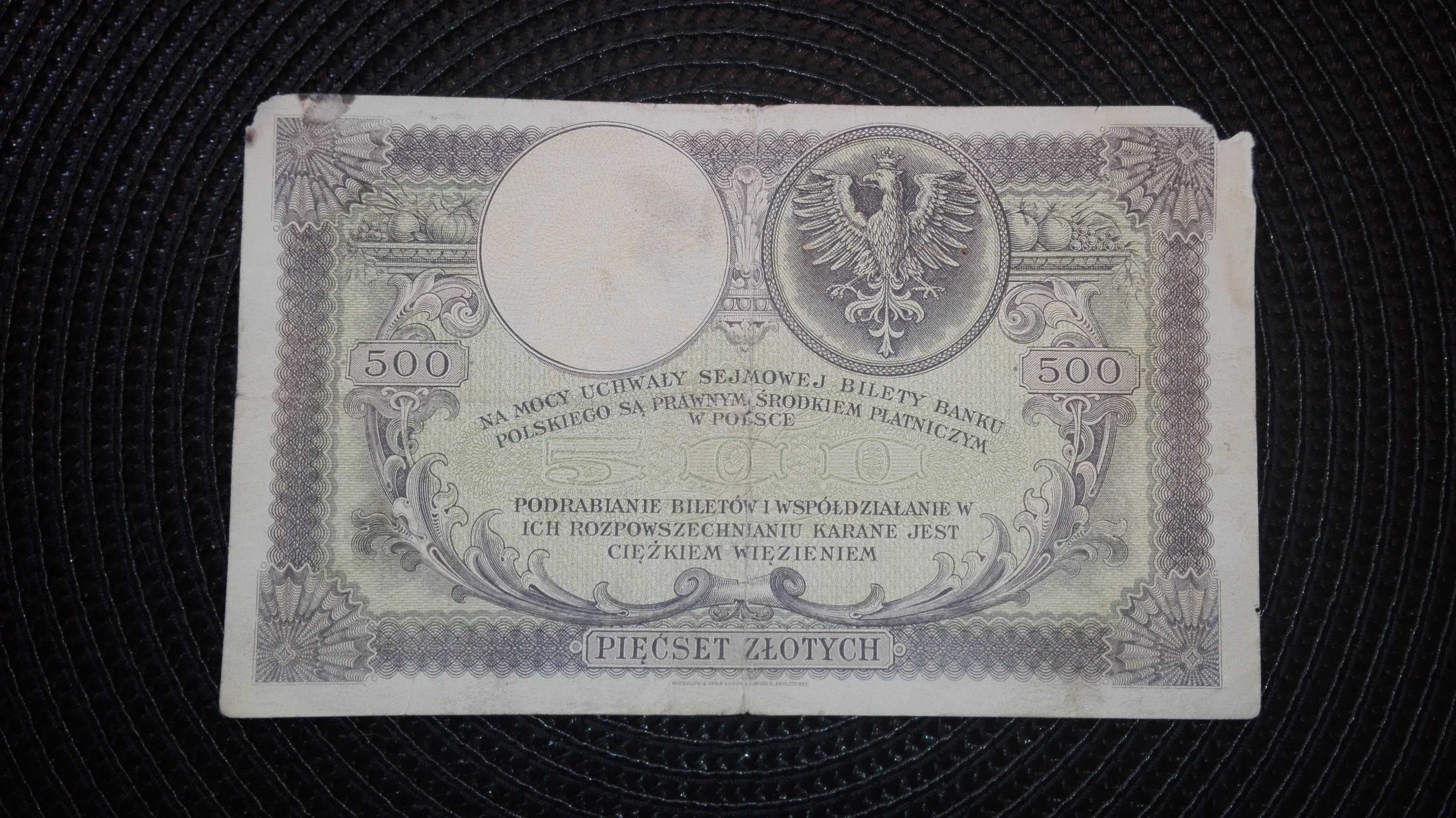 BANKNOT POLSKA  1919 Kościuszko
