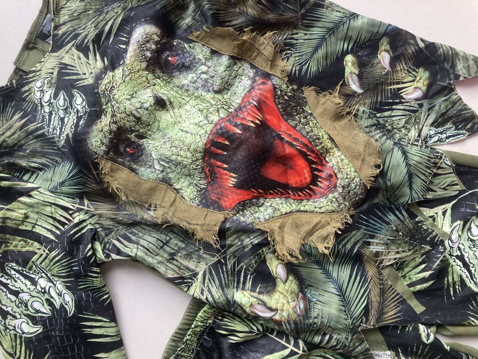 Strój karnawałowy halloween dinozaur dino dżungla  110/116 cm