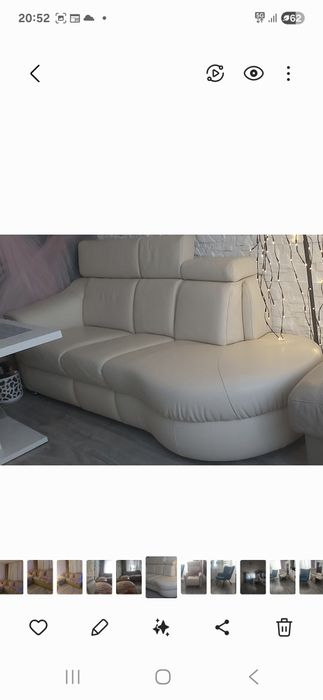 Skóra naturalna 2 fotele i sofa