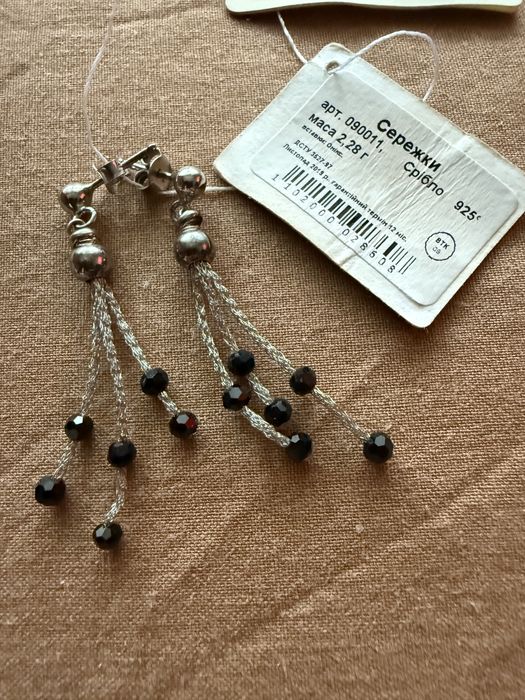 Сережки пусети срібні