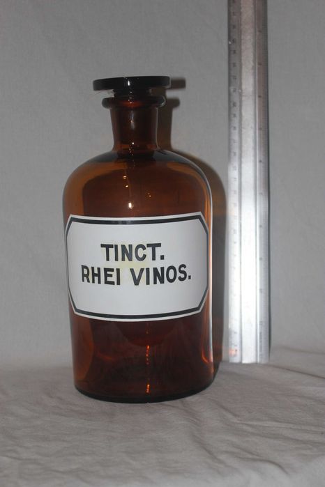 Butelka apteczna z etyk. Tinct.Rhei Vinos.
