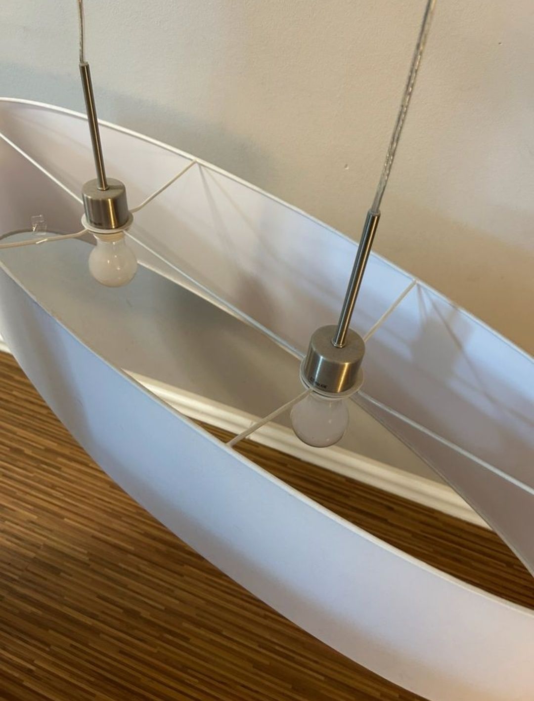 Lampa wisząca nowoczesna – 2-punktowa, elegancka, stan bardzo dobry
