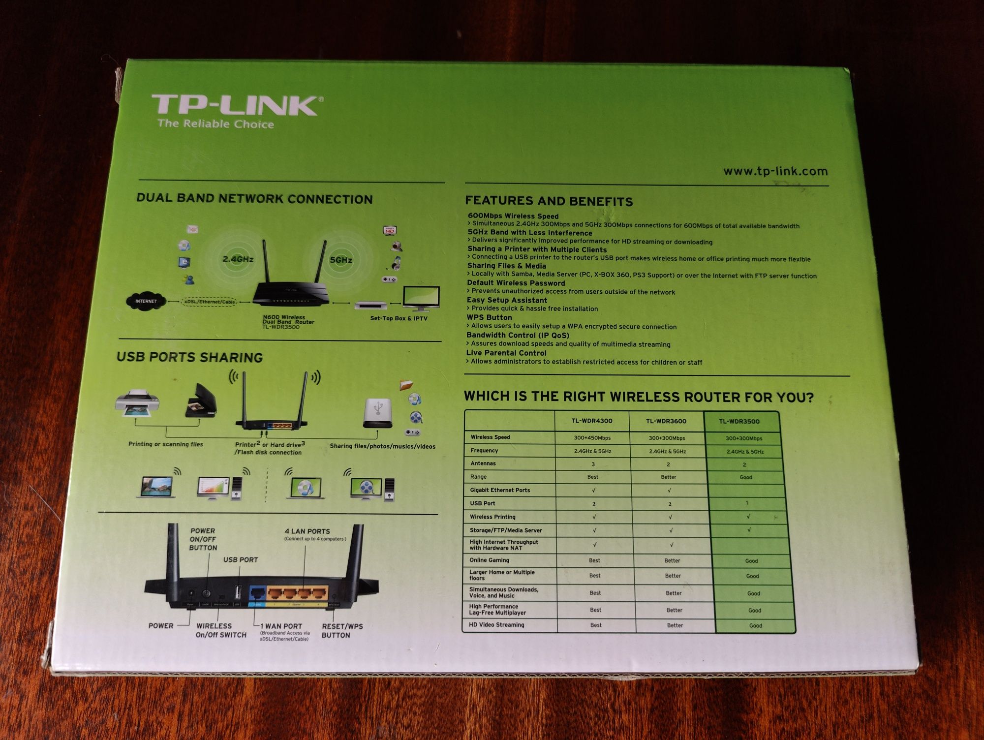 Роутер TP-LINK TL-WDR3500 N600