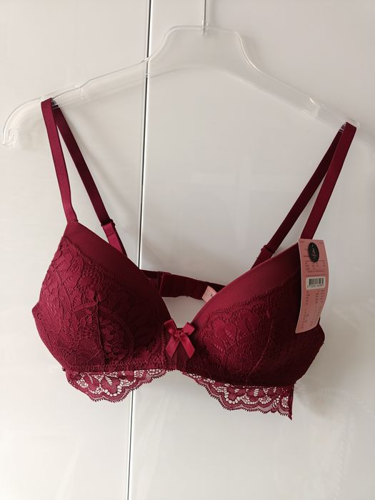 Stanik bordowa koronka Hunkemoller 75 A