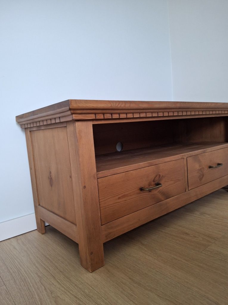 Drewniana szafka rtv klasikus 120cm, lite drewno