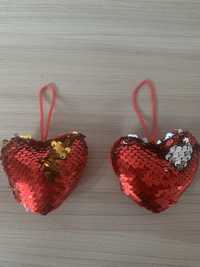 Brelok serce z cukiniami 7x8 cm prezent na Walentynki