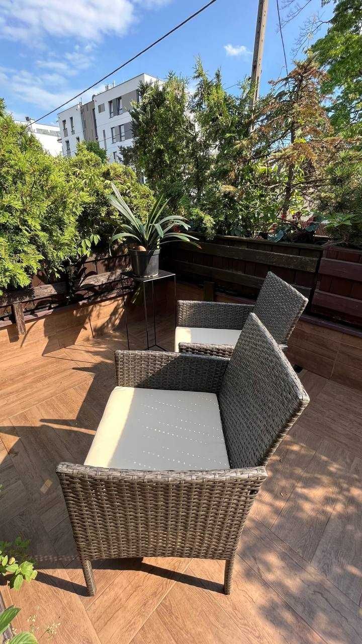 ZESTAW MEBLI OGRODOWYCH Meble Ogrodowe Sofa Fotele Stolik Technorattan