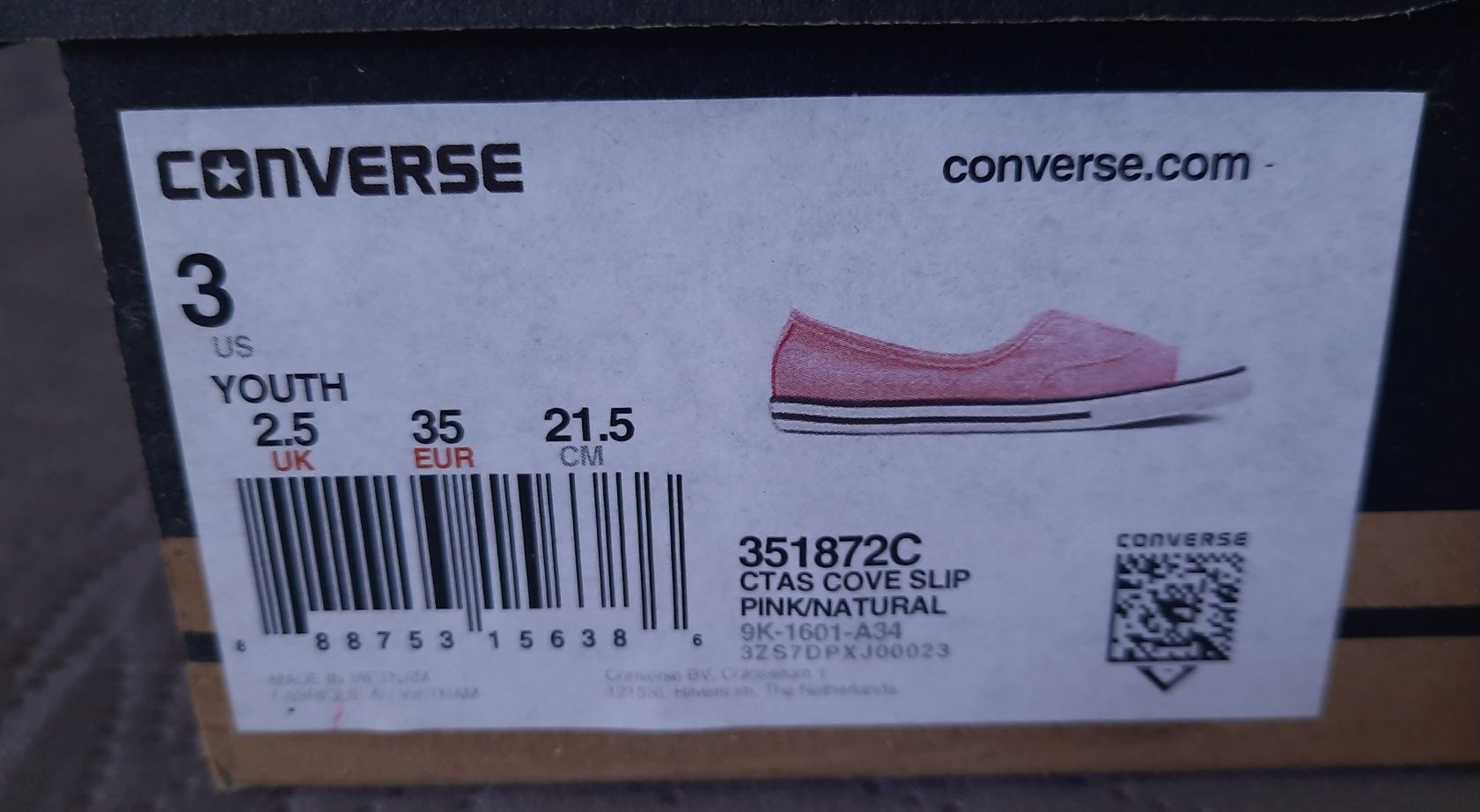 Converse Ctas Cove Slip Pink 35 NOWE