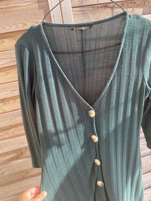 Vestido malha verde da Stradivarius