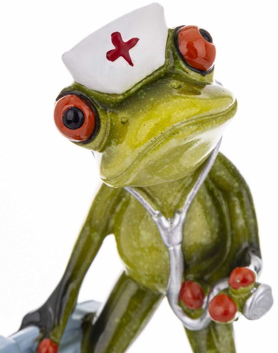 Figurka żaba pielęgniarka lekarz na prezent