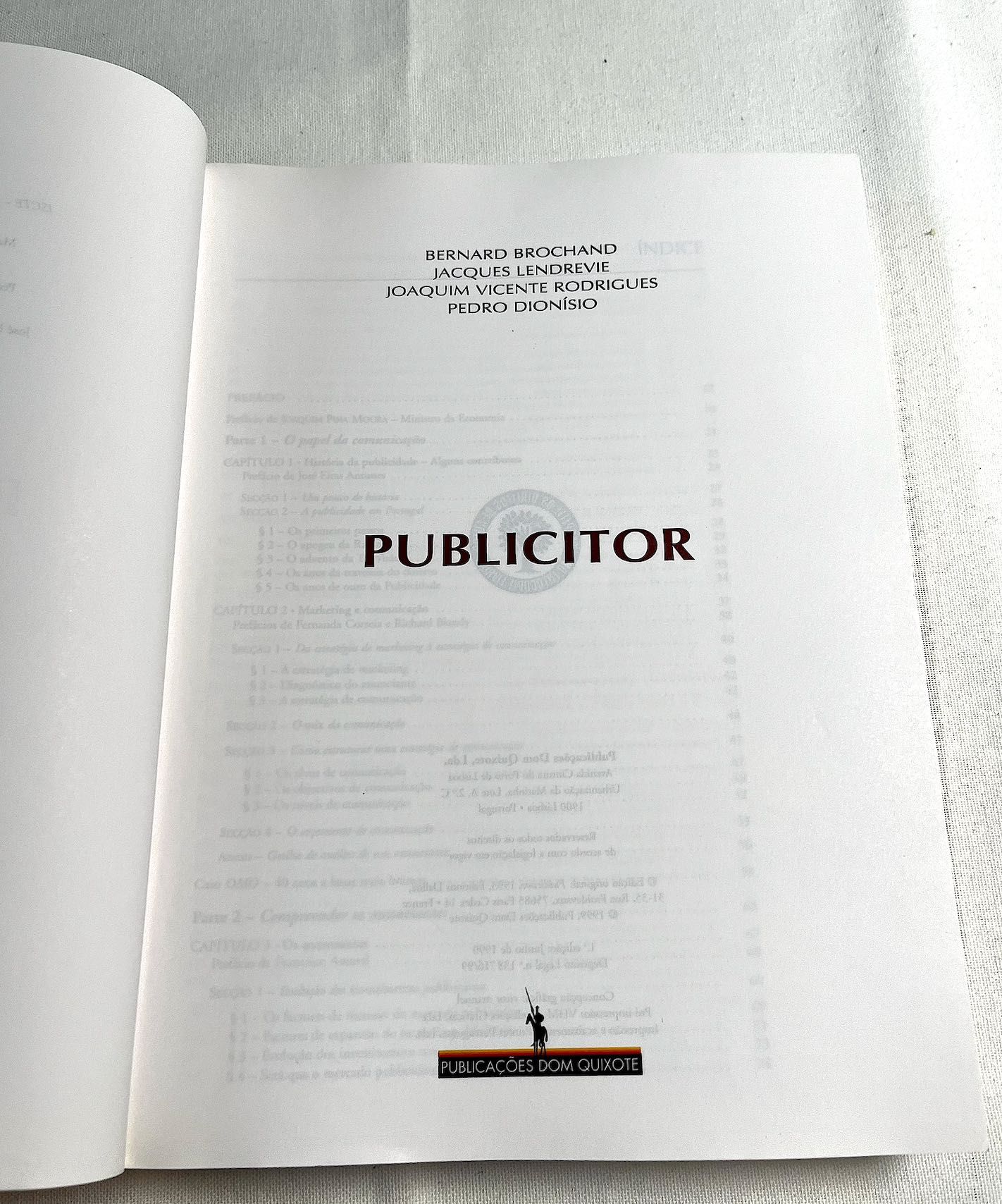 Publicitor, Teoria e Prática da Publicidade – vários autores — 16€