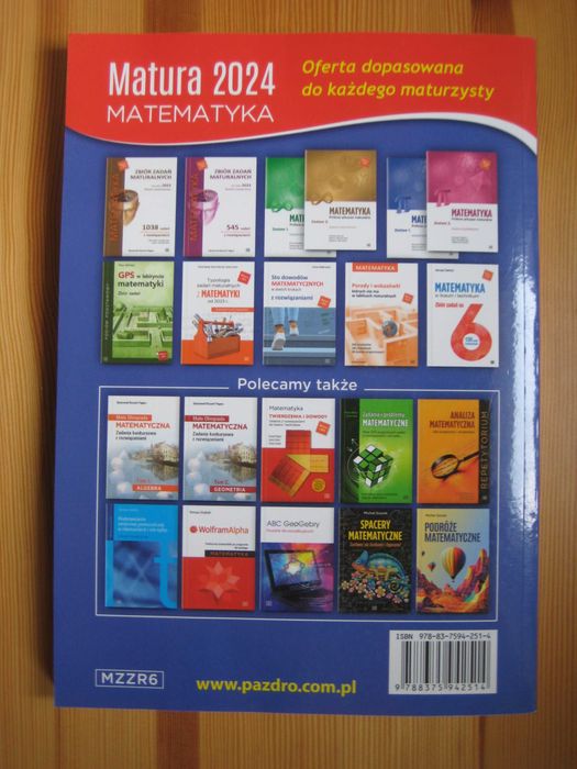 Matematyka zbiór zadań maturalnych 2002 -2023 OE rozszerzony jak nowy