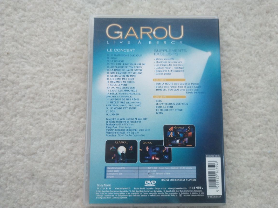 Garou-Live A Bercy dvd