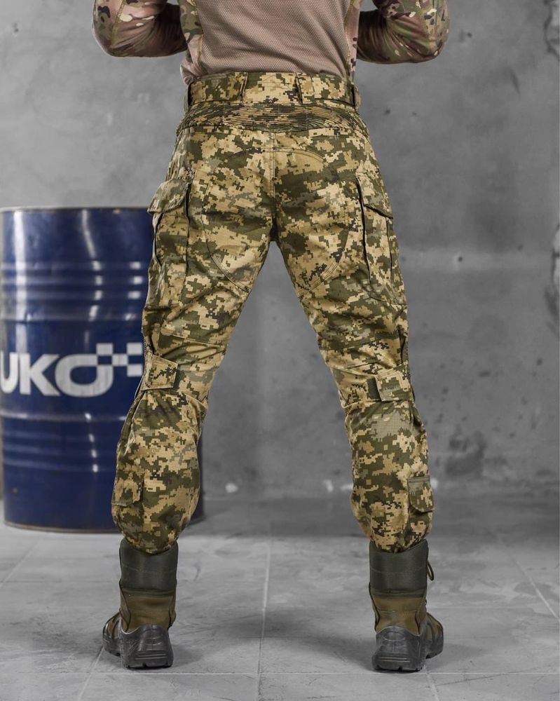 Посилені штани піксель мультикам військові гармошка