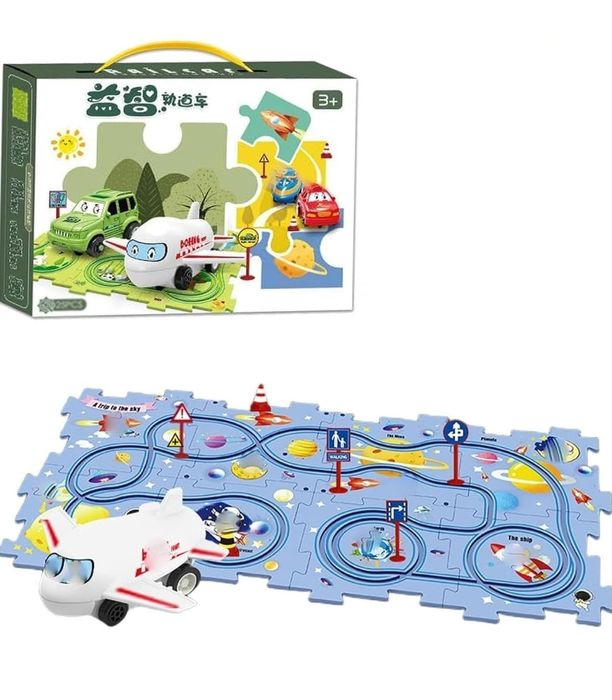 DIY Składane tor elektryczny edukacyjny zestaw do zabawy  puzzle