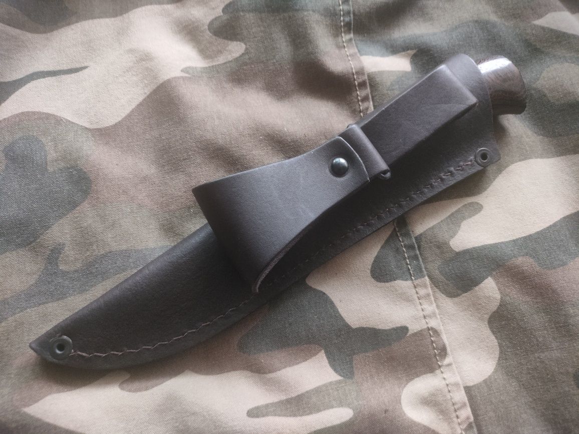 Nóż myśliwski taktyczny Putnik stal 95x18 57-69 HRC potężny wenge kuty