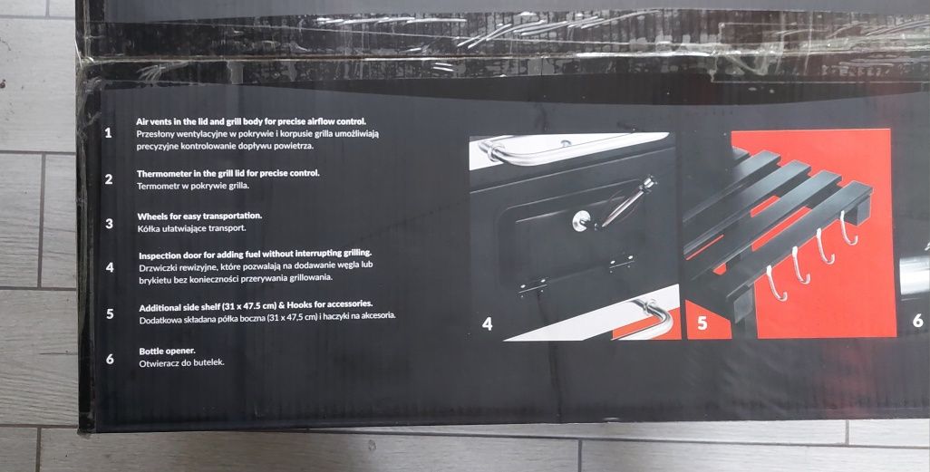 Grill węglowy BBQ Inflame NOWY żeliwny ruszt jak activa