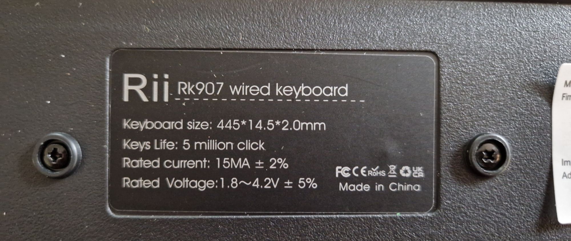 Rii RK907 klawiatura USB, przewodowa klawiatura PC, biznesowa Slim