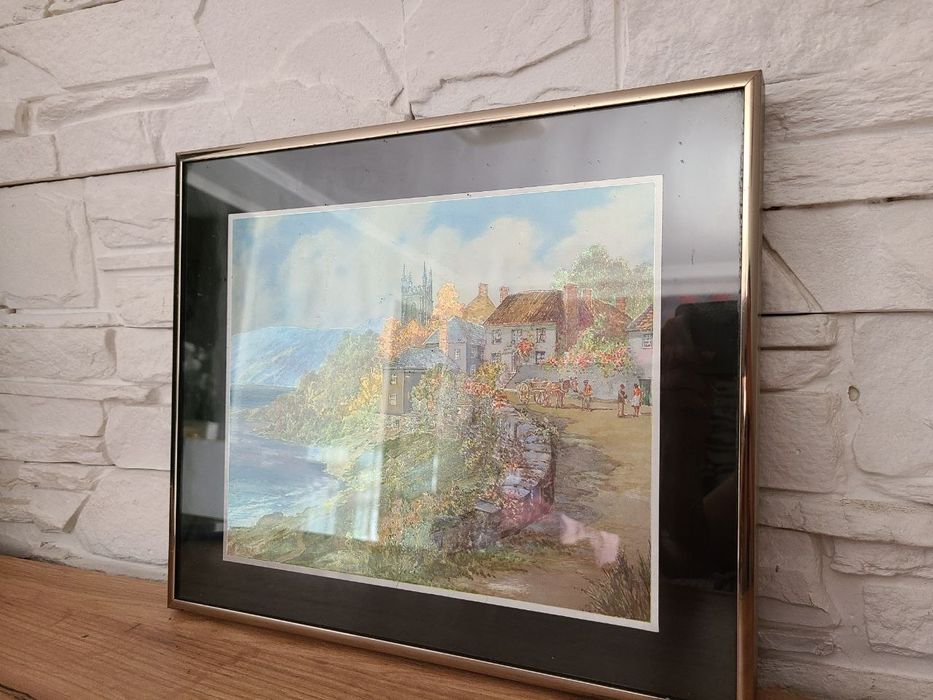 Картина в рамке из нержавеющей стали 35 х 30 см.