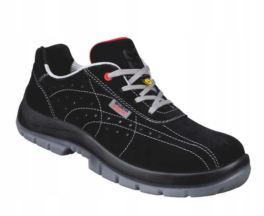 Buty robocze półbuty WURTH ochronne NEW AIR BLACK S1P SRC ESD roz. 43