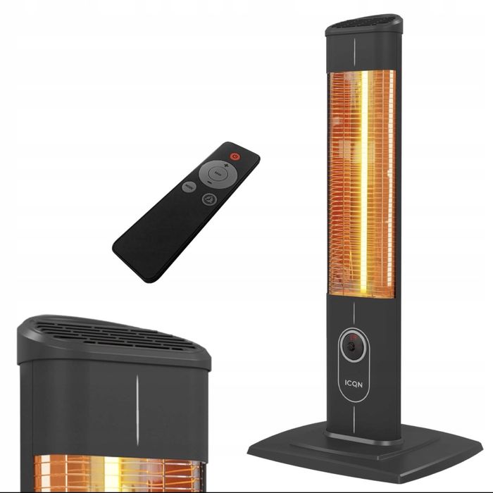 ICQN 2300W Infrarotowy grzejnik, promiennik stojący z pilotem