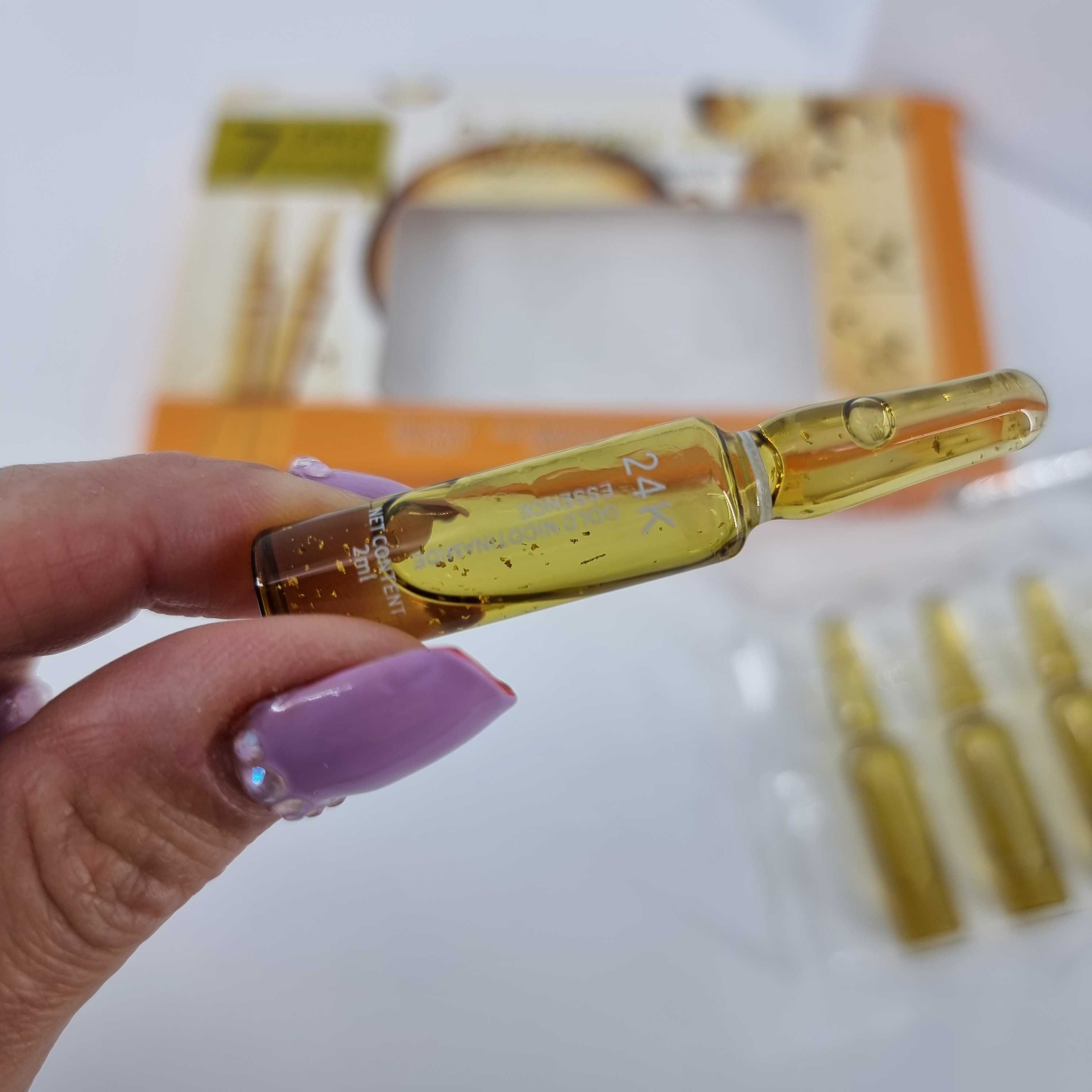 Zestaw do twarzy ampułki Złote Serum 24K Gold Collagen
