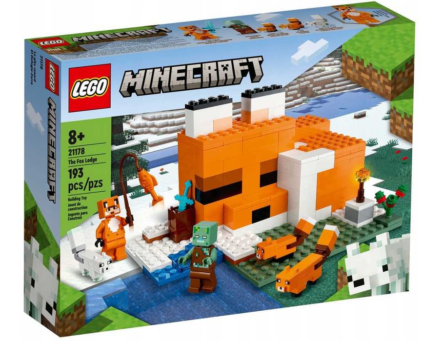 LEGO Minecraft 21178 Siedlisko Lisów PREZENT DLA DZIECI na święta NOWY