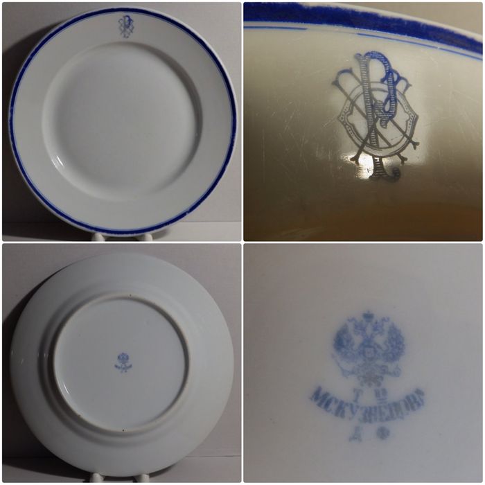 Старинный фарфор Кузнецов 19 век ЦАРИЗМ 100% Оригинал! РЕДКОСТЬ!!!