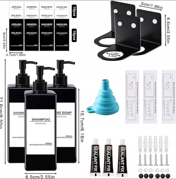 Zestaw dozowników mydła HARRA HOME 4 szt.