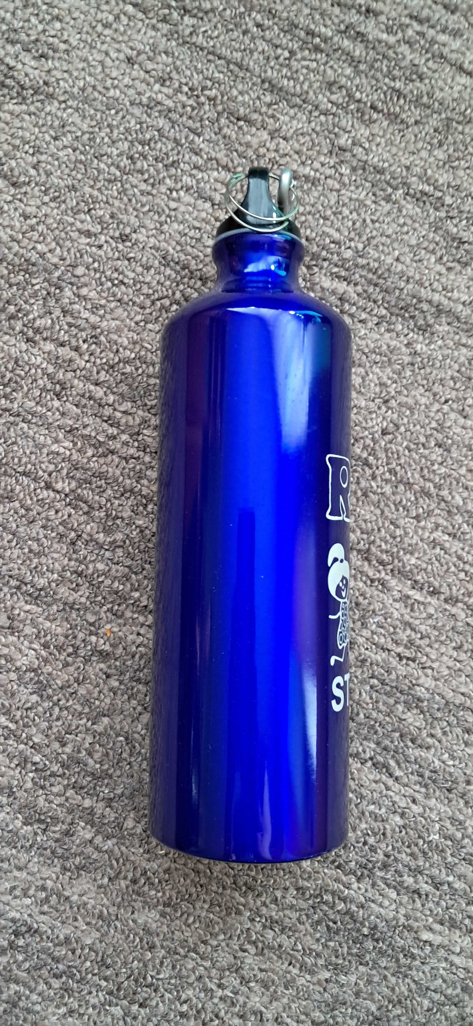 Butelka Bidon metalowy na wodę 500 ml + karabińczyk NOWY
