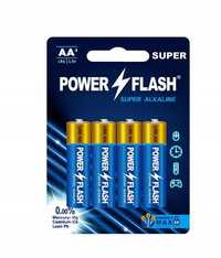 Baterie Paluszki Alkaiczne Aa 1.5 V Lr6 Powerflash 4 Sztuki (r6)