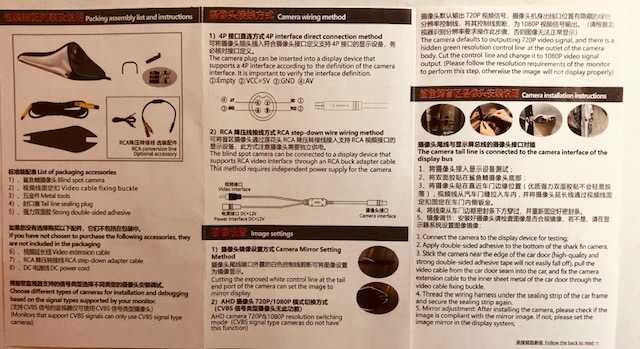 Camara de video lateral para autocaravanas e ou carros