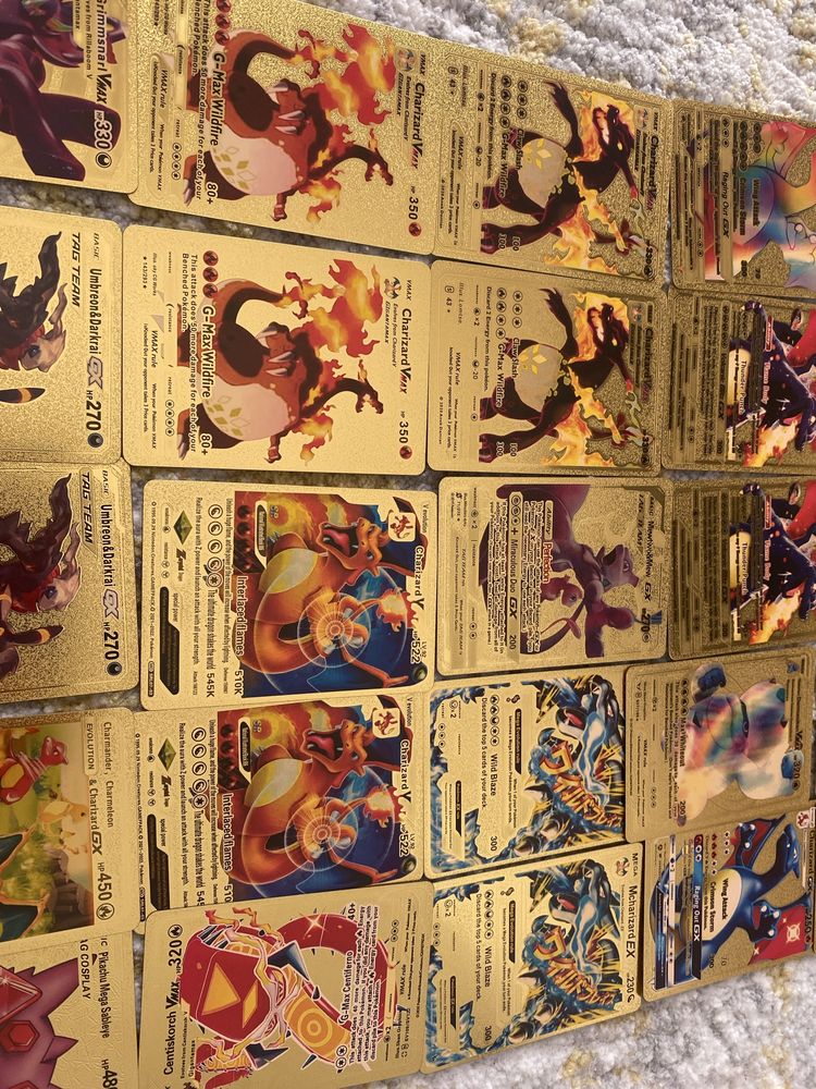 Cartas douradas pokemon raras