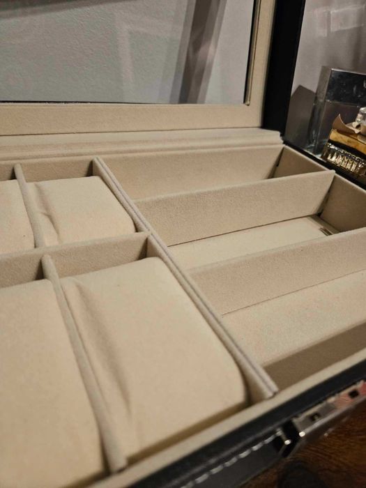 Kuferek szkatułka etui pudełko organizer na zegarki i okulary