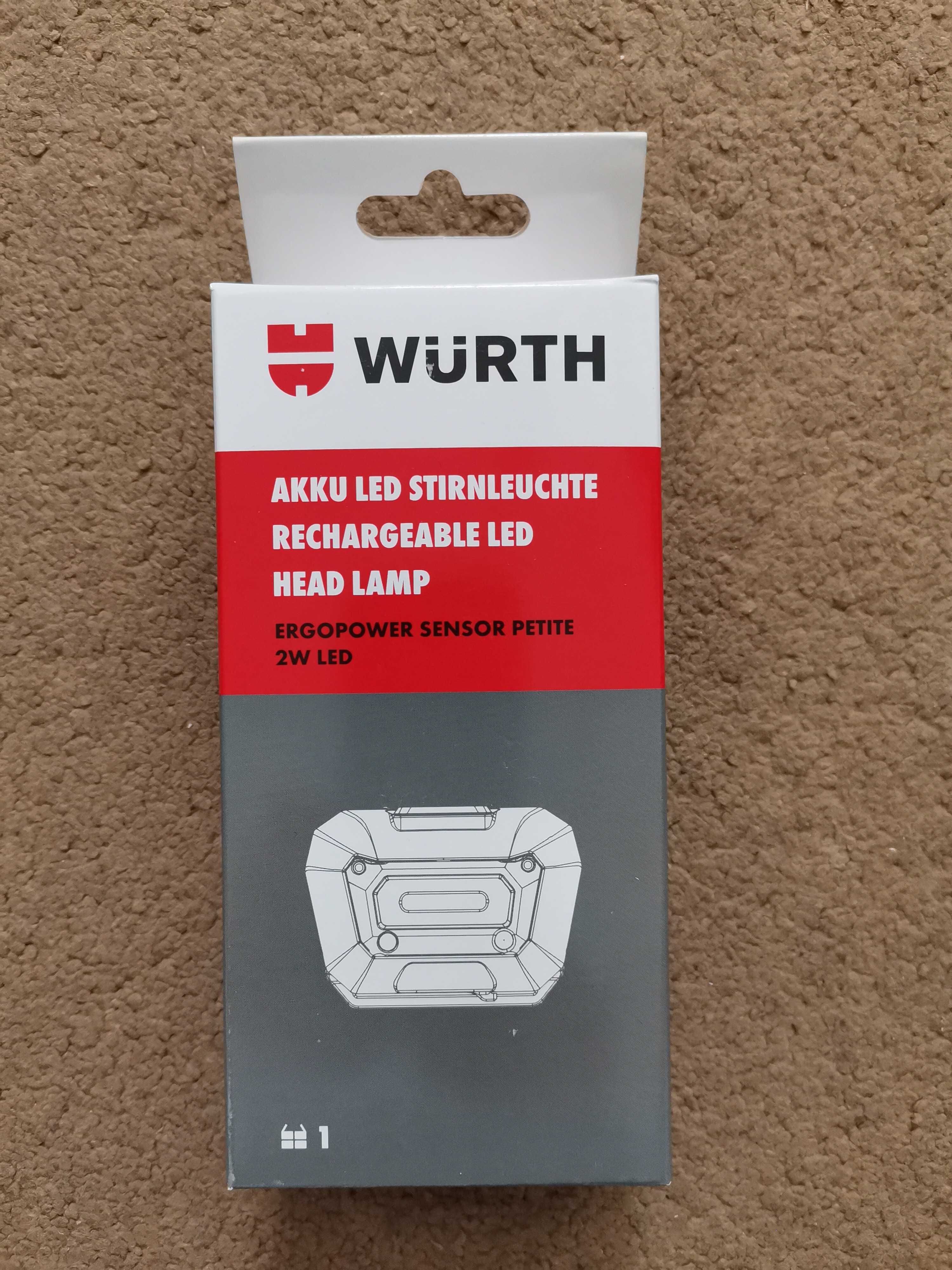 WURTH Akumulatorowa latarka czołowa LED 200LM 5V 2W NOWA !!!