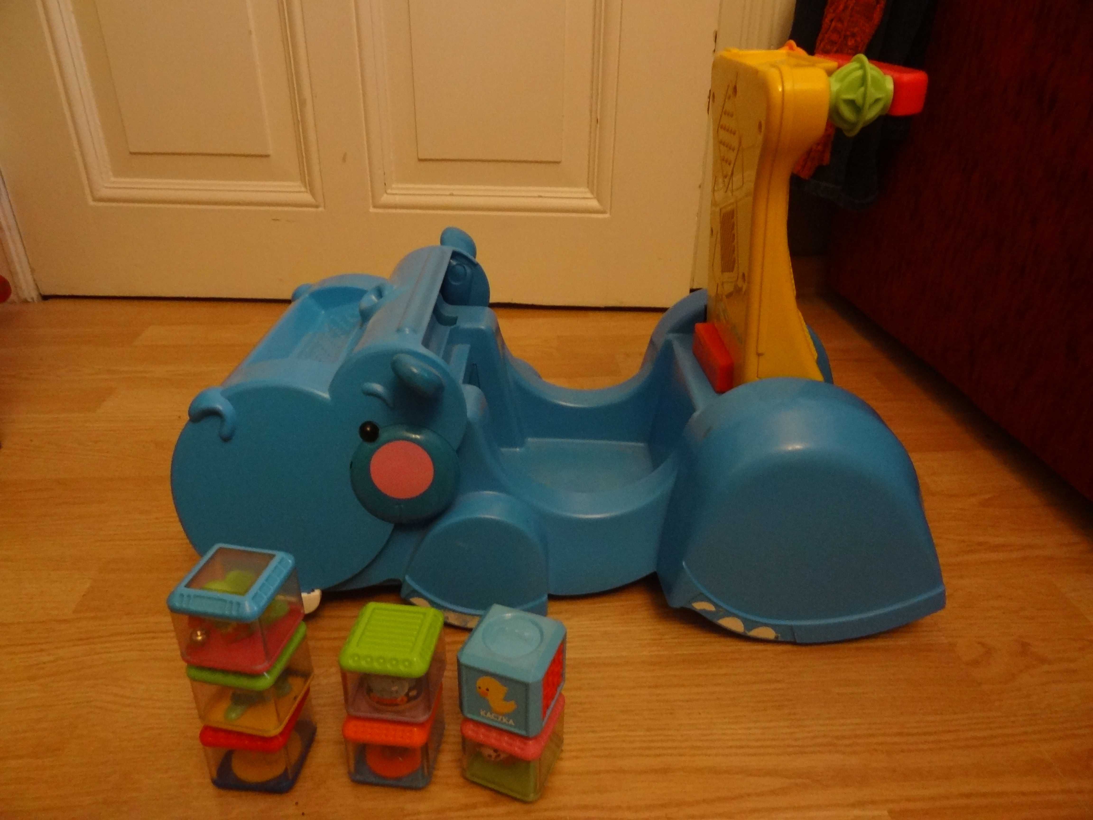 Hipopotam jeździk pchacz Fisher Price